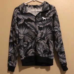 Victoria’s Secret PINK grey and black half-zip